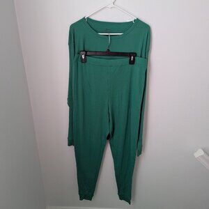 NWT Leveret Men's Two Piece Kelly Green Lounge Set, XXL